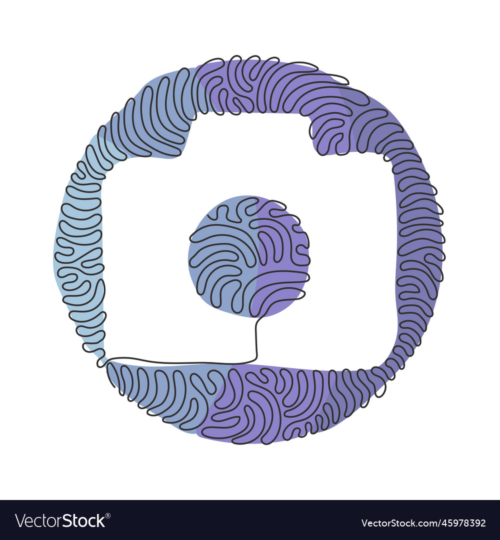 Single one line drawing camera linear icon simple vector image Single one line drawing camera linear icon simple