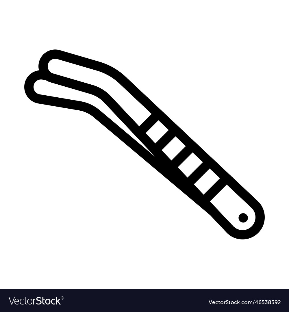 Tweezer thick line icon for personal Royalty Free Vector