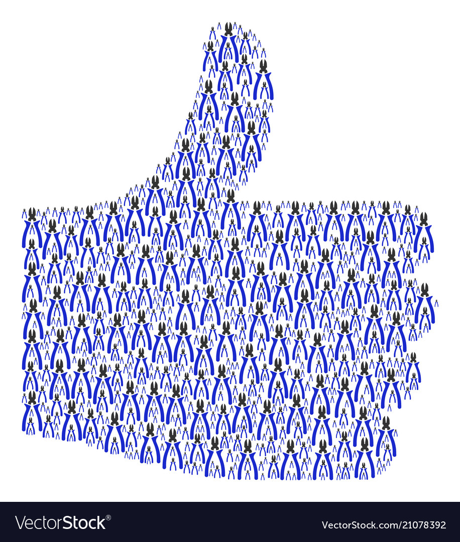 Up Thumb Mosaic - Nippers Icons