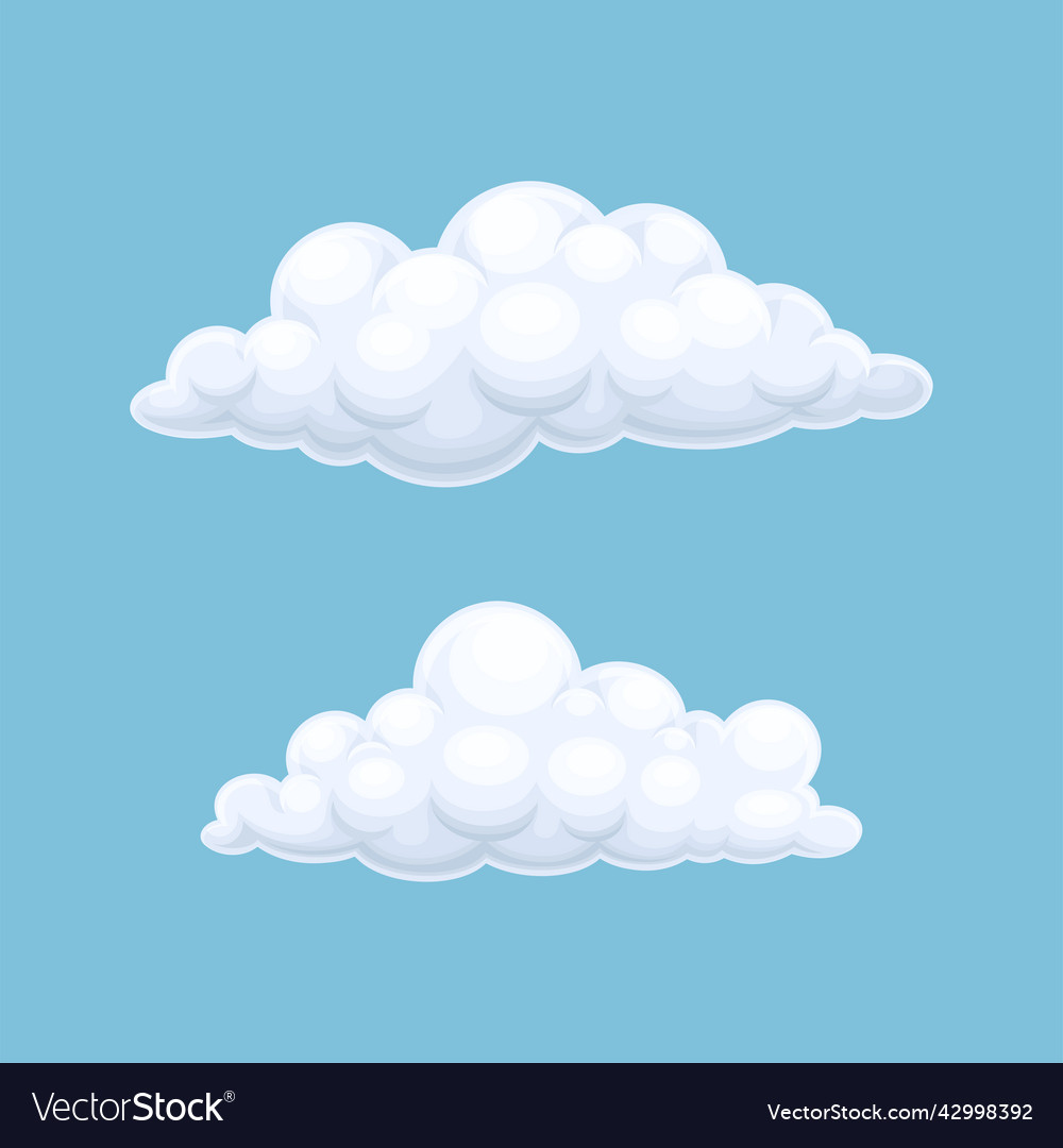 White cumulus clouds on blue sky nature weather