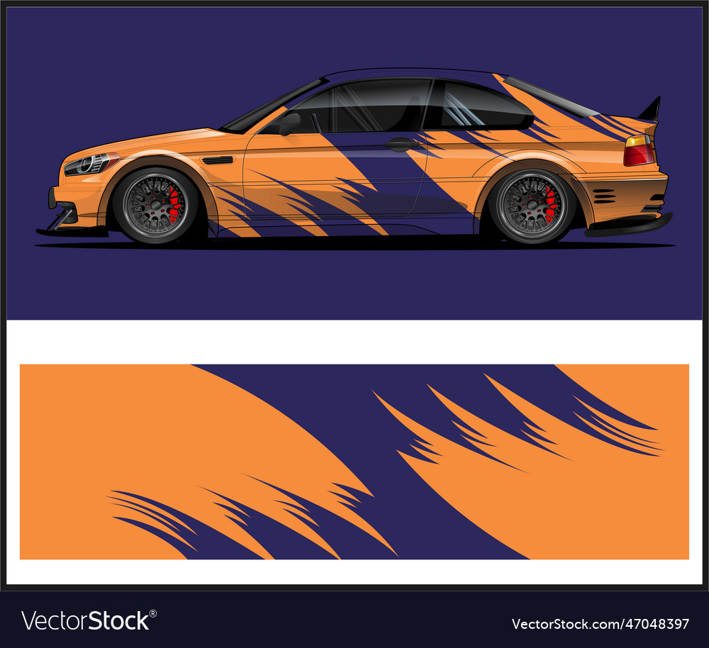 Abstract stripe vehicle wrap design