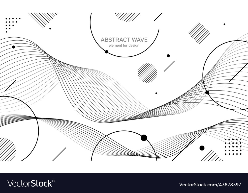 Abstract wave element for design digital vector image Abstract wave element for design digital