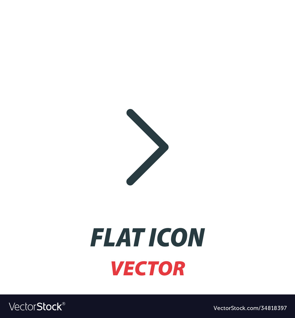 Arrow next button navigation icon in a flat style vector image Arrow next button navigation icon in a flat style