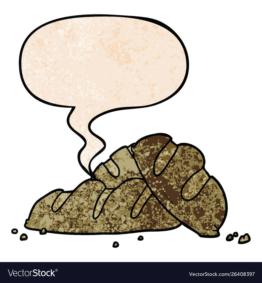 Cartoon loaves freshly baked bread and speech Vector Image