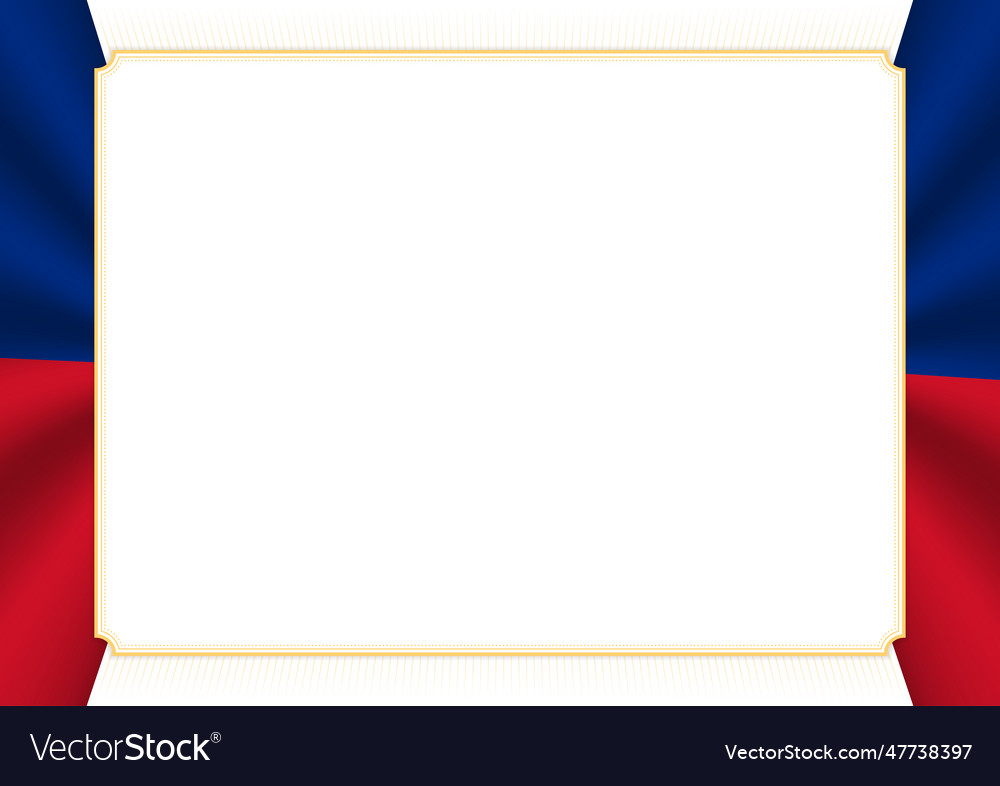 Frame and border with liechtenstein flag Vector Image Frame and border with liechtenstein flag