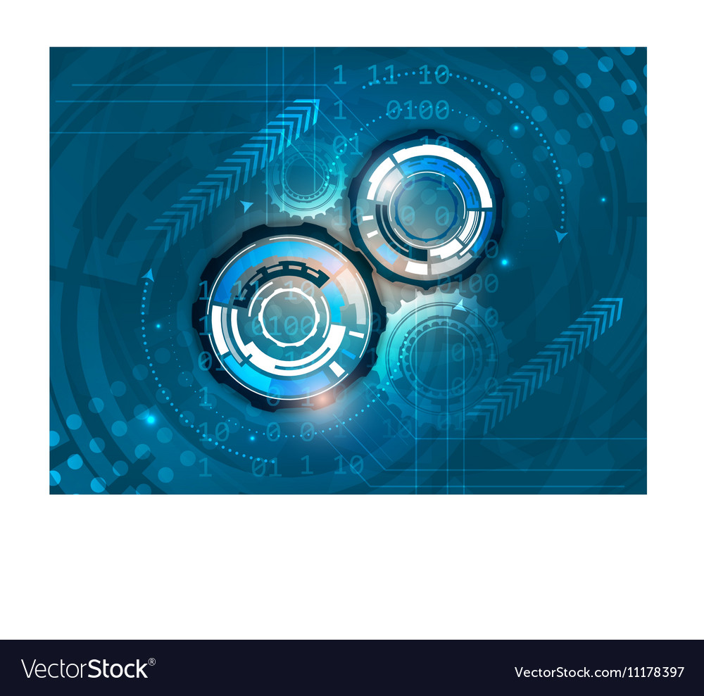 Gears on abstract background