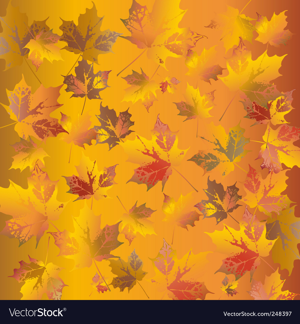 Golden leafs Royalty Free Vector Image - VectorStock