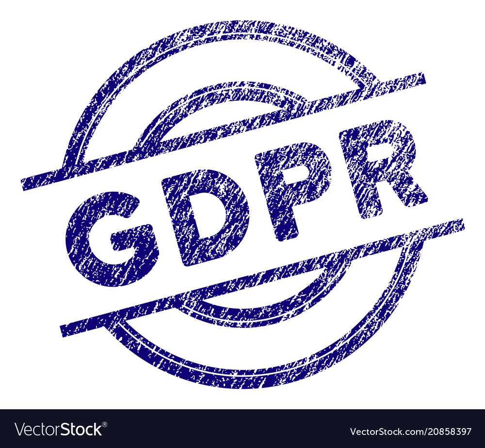 Grunge textured gdpr stamp seal