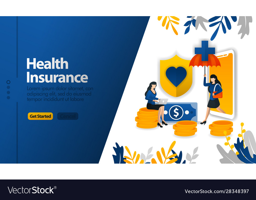 Health Insurance Mobile Apps With Protective Vector Image