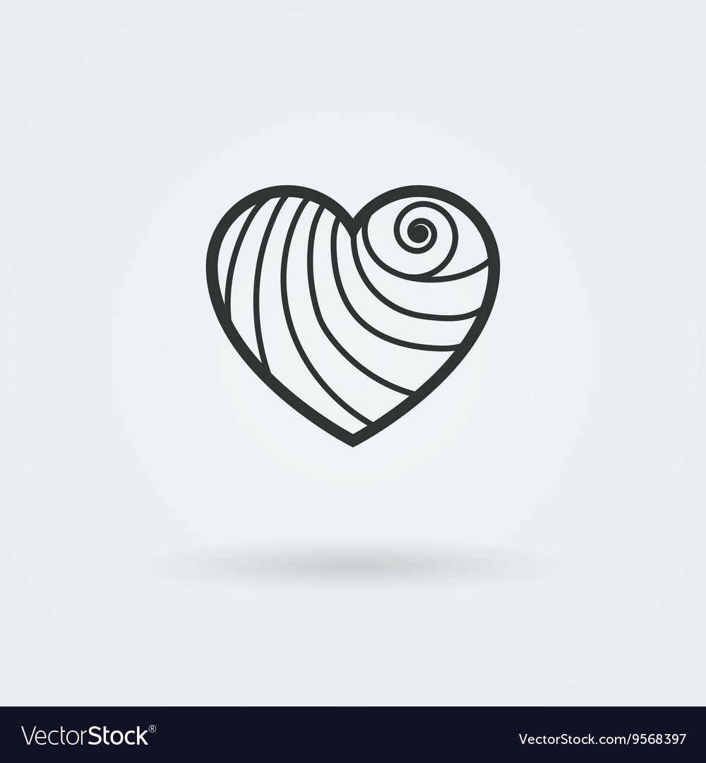 Heart icon single object symbol