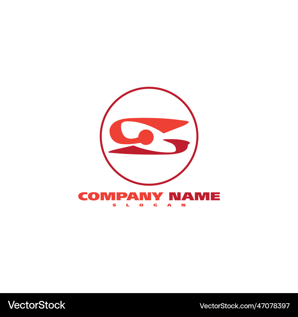 Initials monogram cs sc letter logo Royalty Free Vector