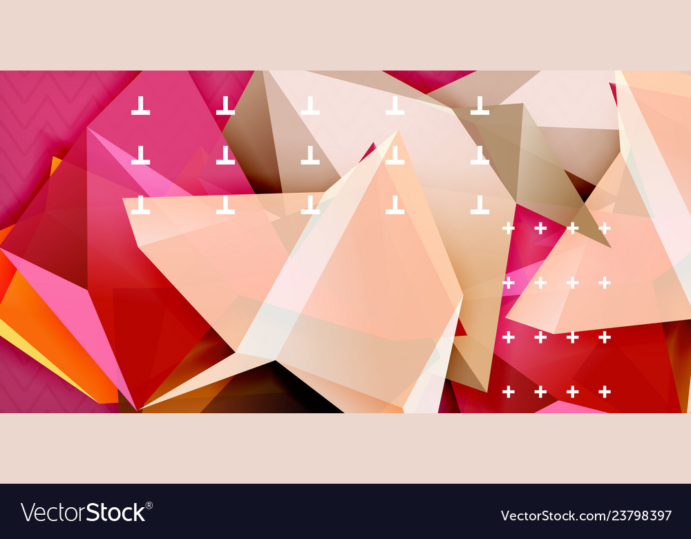 Low poly design 3d triangular shape background vector image Low poly design 3d triangular shape background