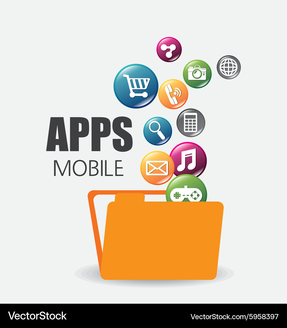 Mobile apps design Royalty Free Vector Image - VectorStock