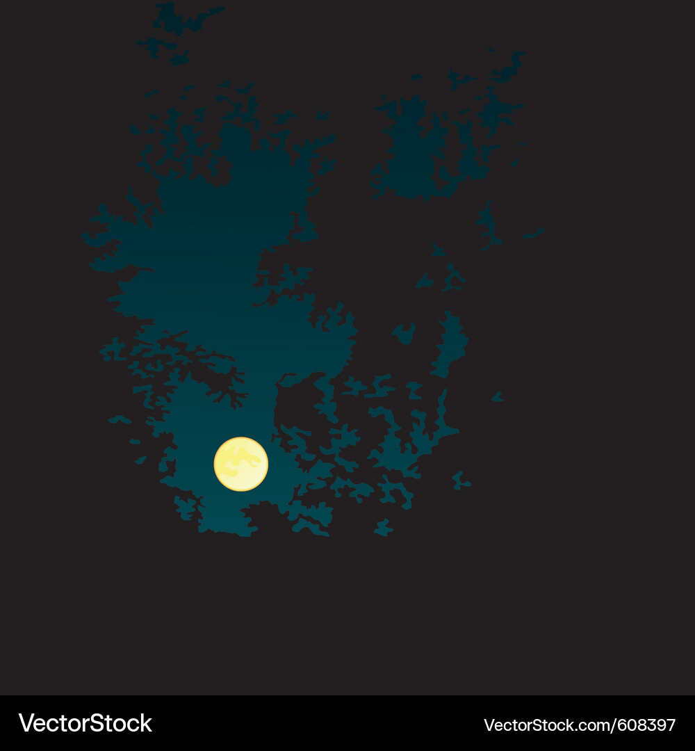Night landscape Royalty Free Vector Image - VectorStock