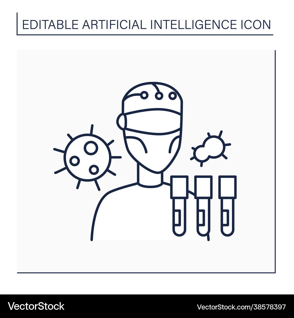 Robot line icon Royalty Free Vector Image - VectorStock