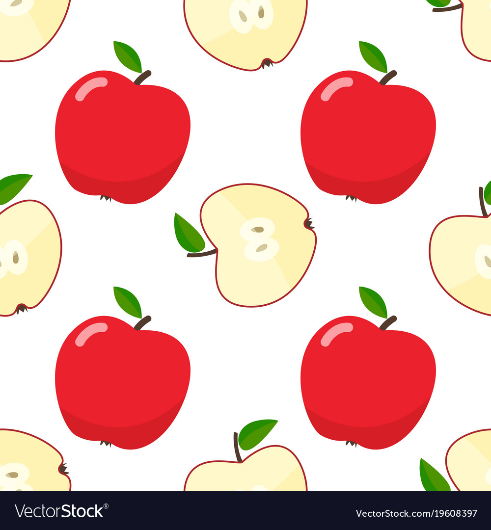 Seamless pattern of apples