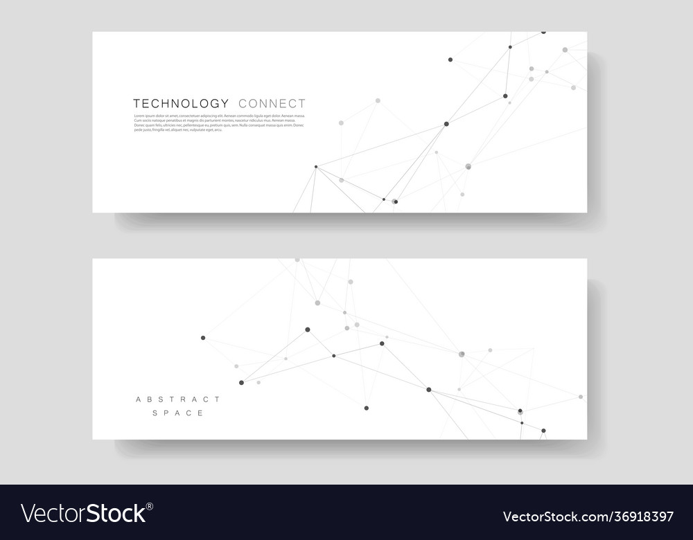 Set horizontal template with connect design vector image Set horizontal template with connect design
