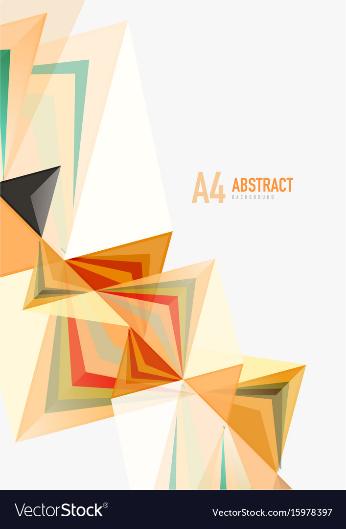 Triangular low poly a4 size geometric