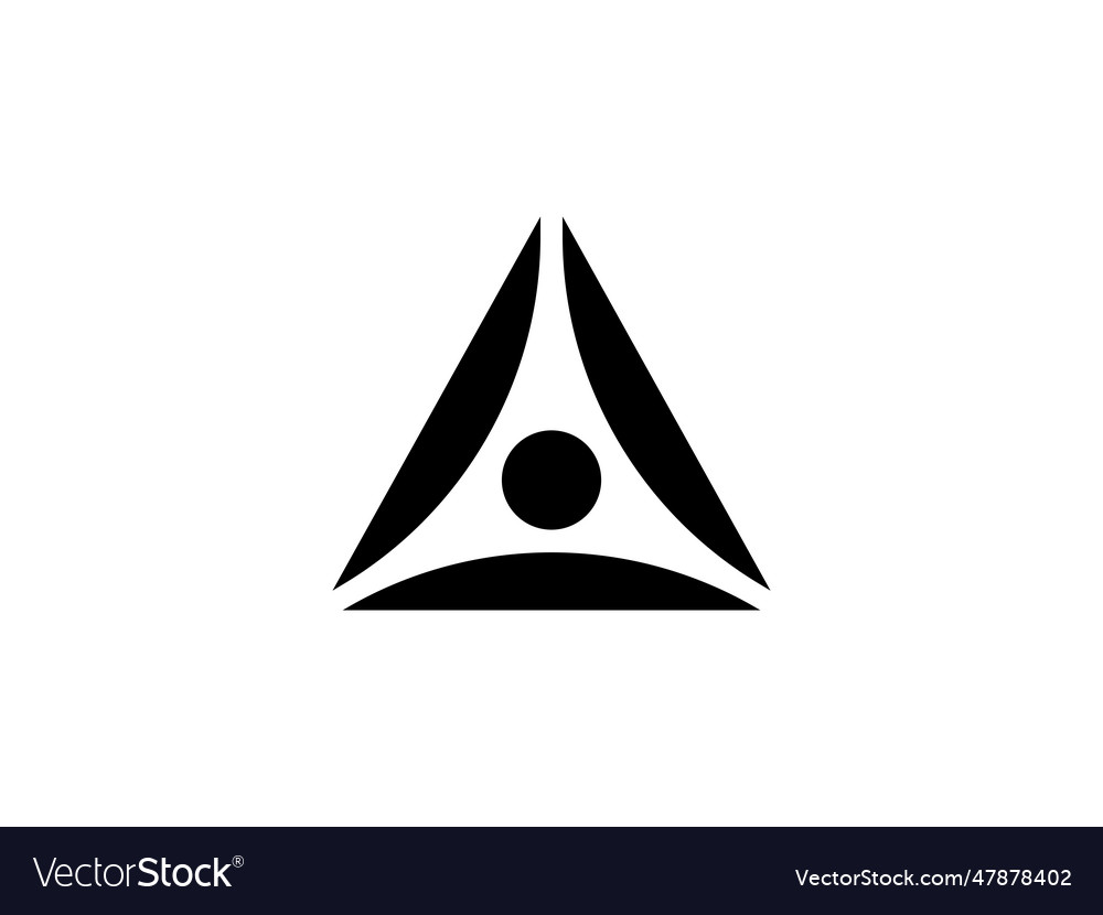 Alpha triangle letter a logo design