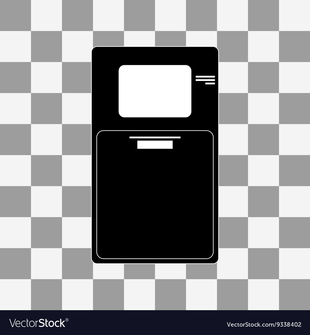 Atm icon on a transparent Royalty Free Vector Image