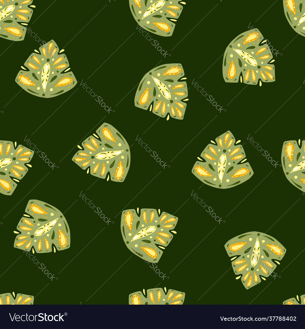 Bloom foliage tropic seamless pattern with random Vector Image Bloom foliage tropic seamless pattern with random