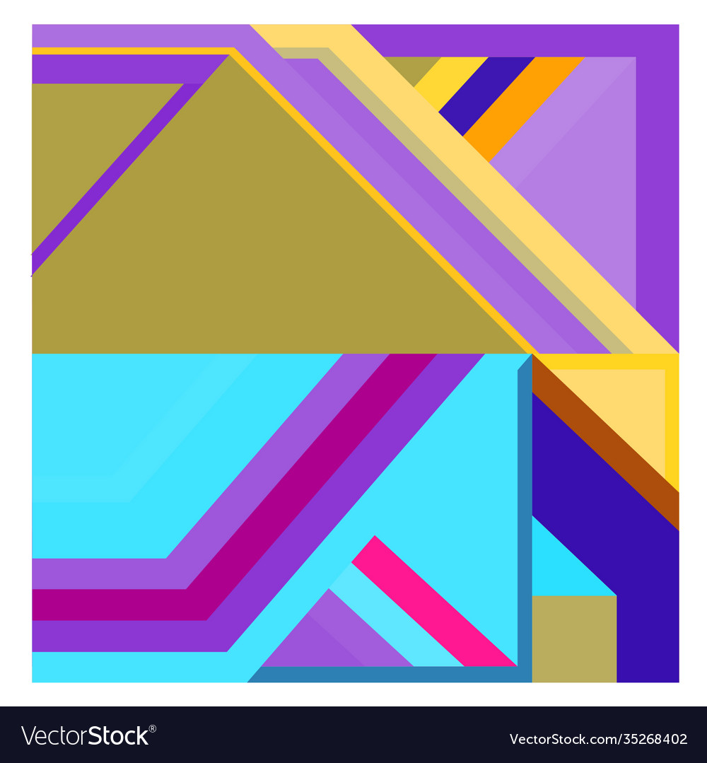 Colorful geometric and curve background pattern