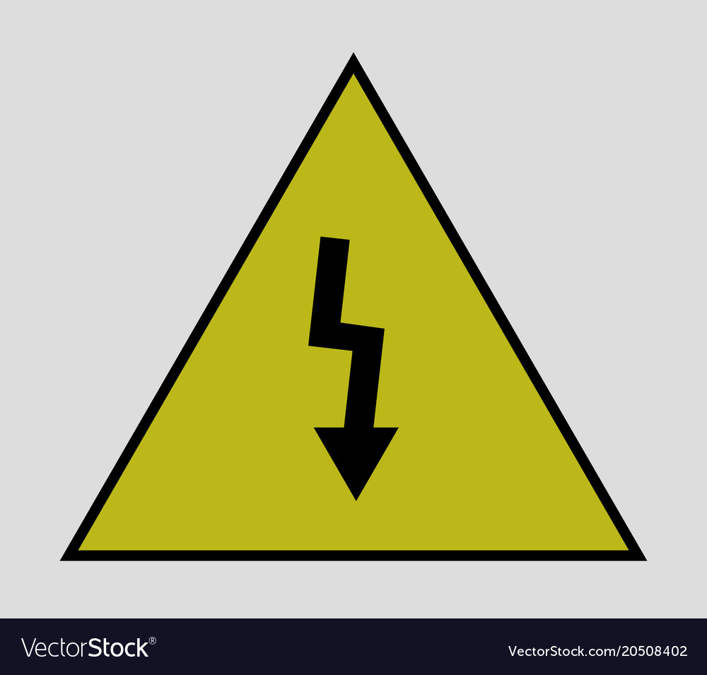 Danger electrical signal icon