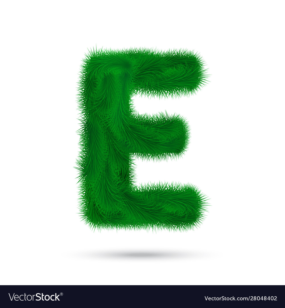 Decorative letter fir tree isolated on white