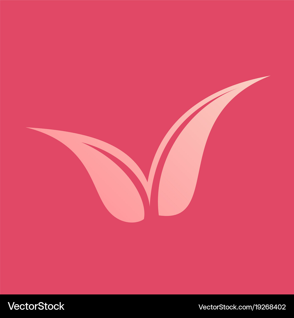 Flat leaves logo template Royalty Free Vector Image