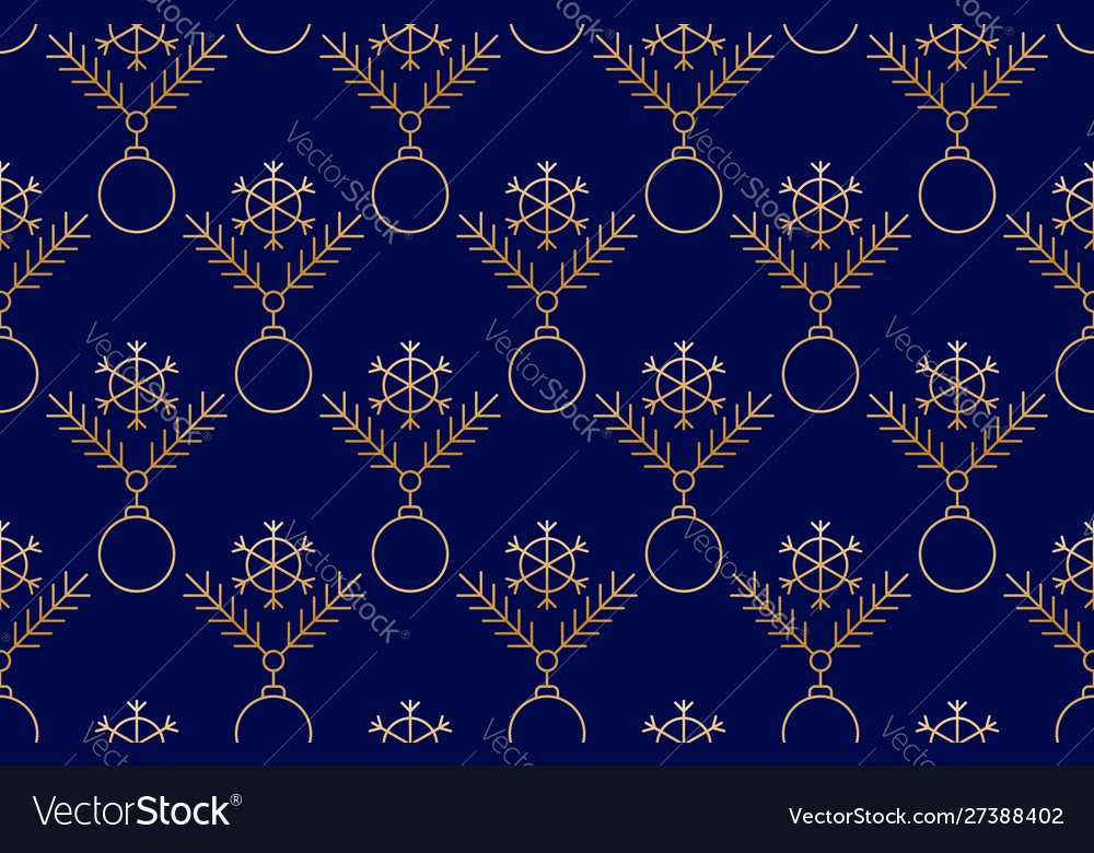Minimalistic linear new year pattern winter