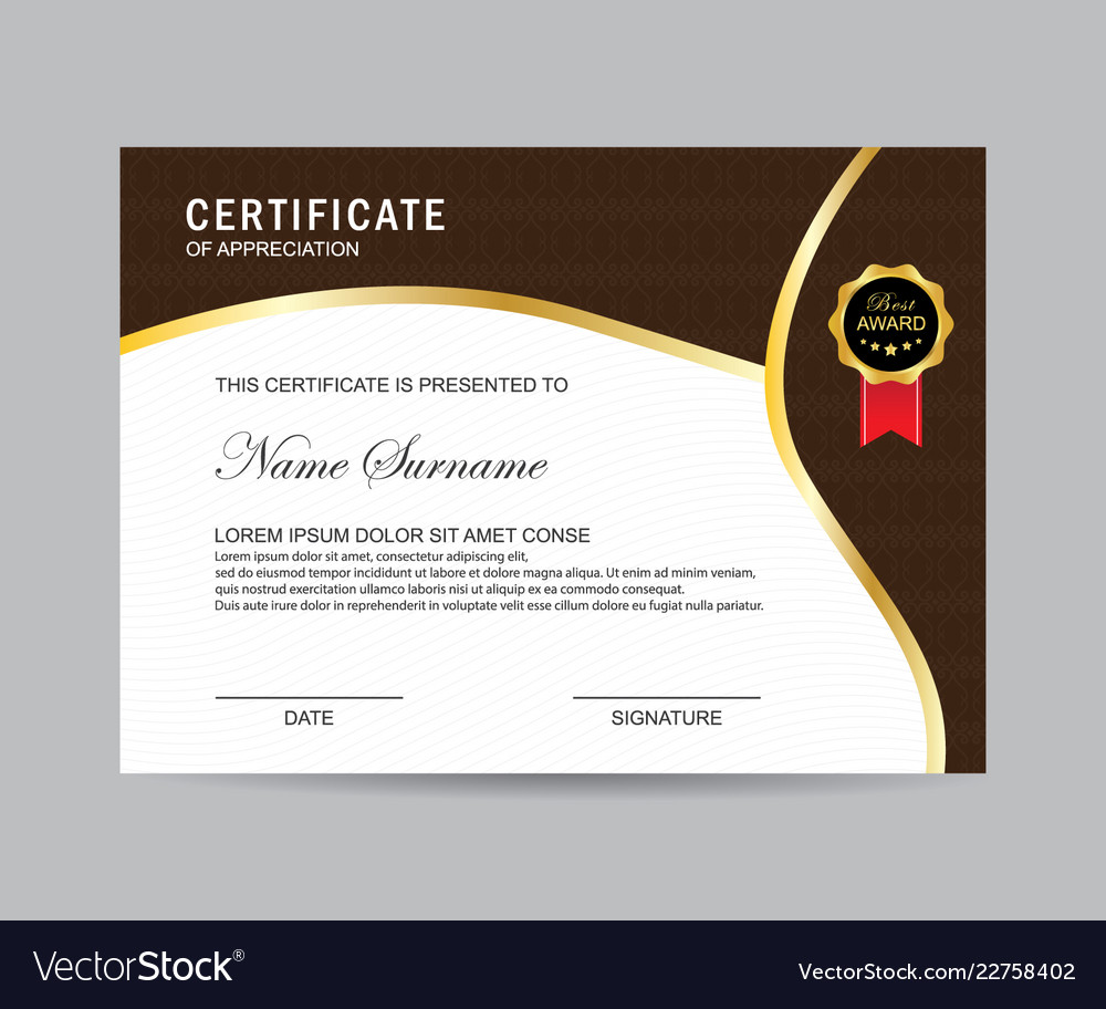 Modern certificate Royalty Free Vector Image - VectorStock