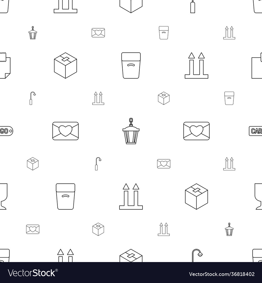 Post icons pattern seamless white background
