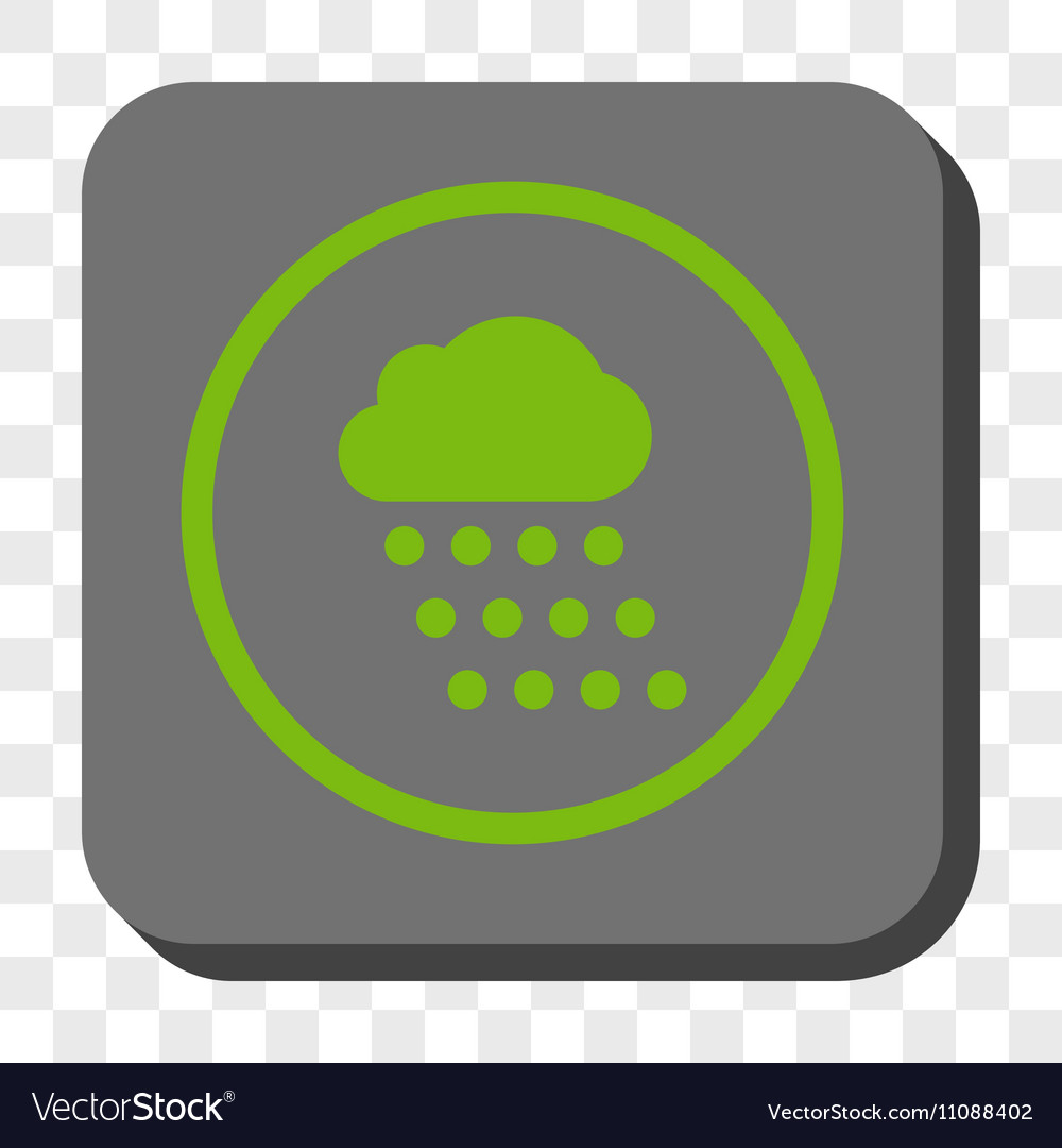 Rain cloud rounded square button