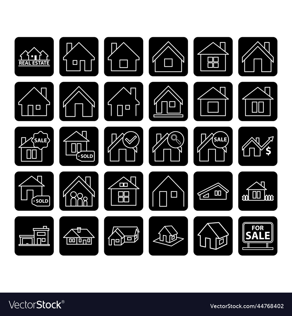 Real estate icon set