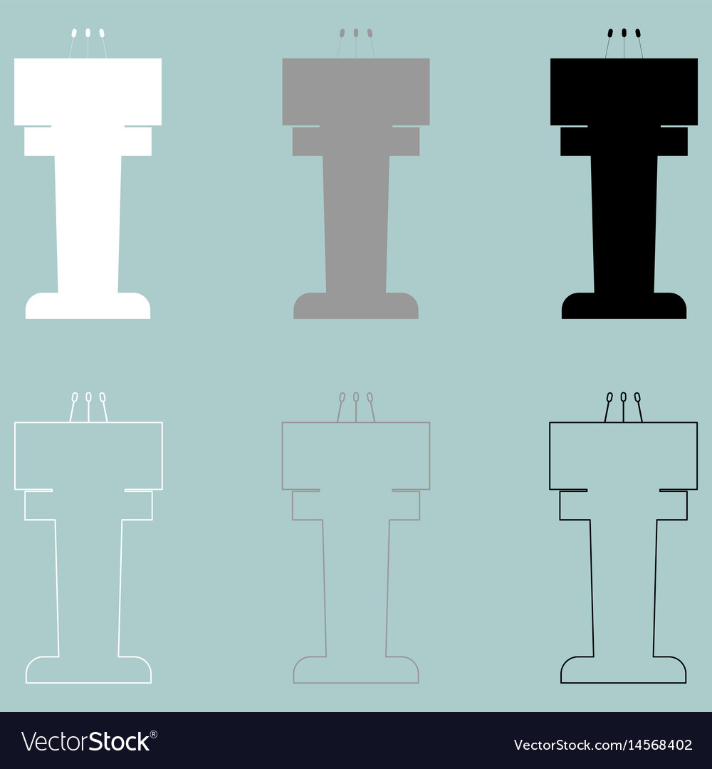 Rostrum for the performance with three microphone
