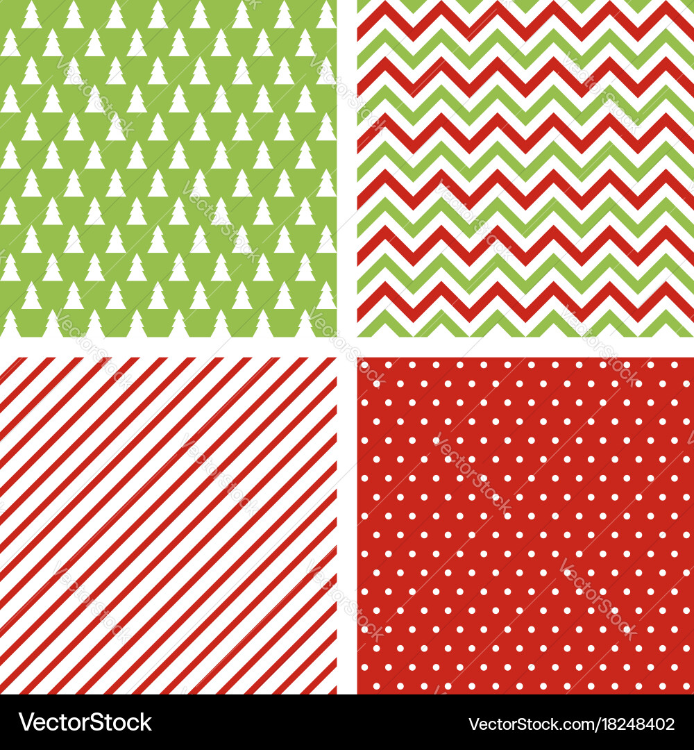 Set of seamless abstract christmas patterns Vector Image