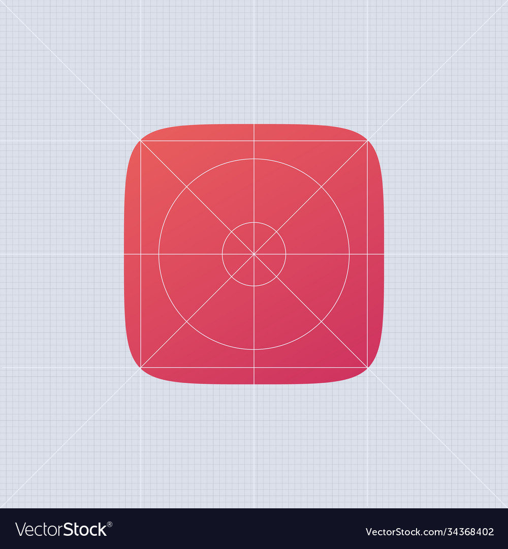 Superellips app ios template red ui button Vector Image Superellips app ios template red ui button