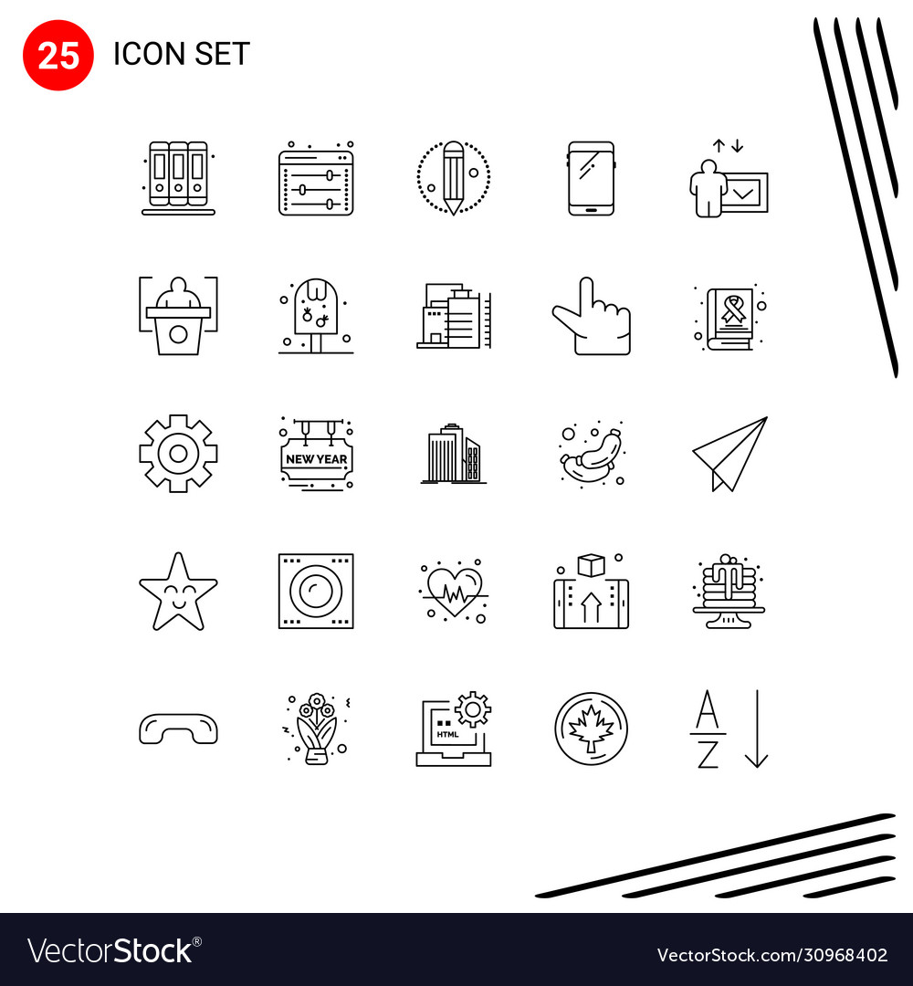 User interface pack 25 basic lines speech