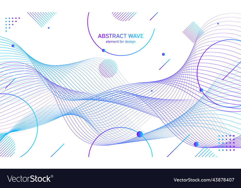 Abstract colorful wave element for design vector image Abstract colorful wave element for design