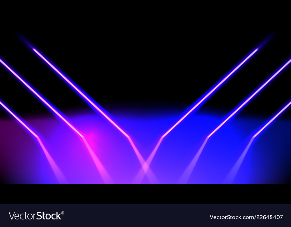 Abstract neon glowing pink and blue lines Vector Image