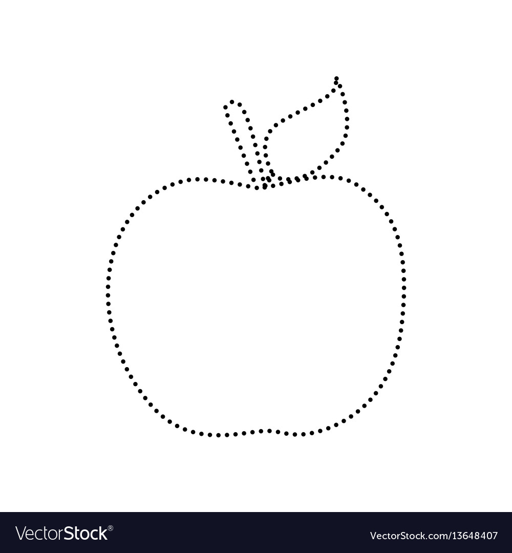 Apple sign black dotted icon Royalty Free Vector Image