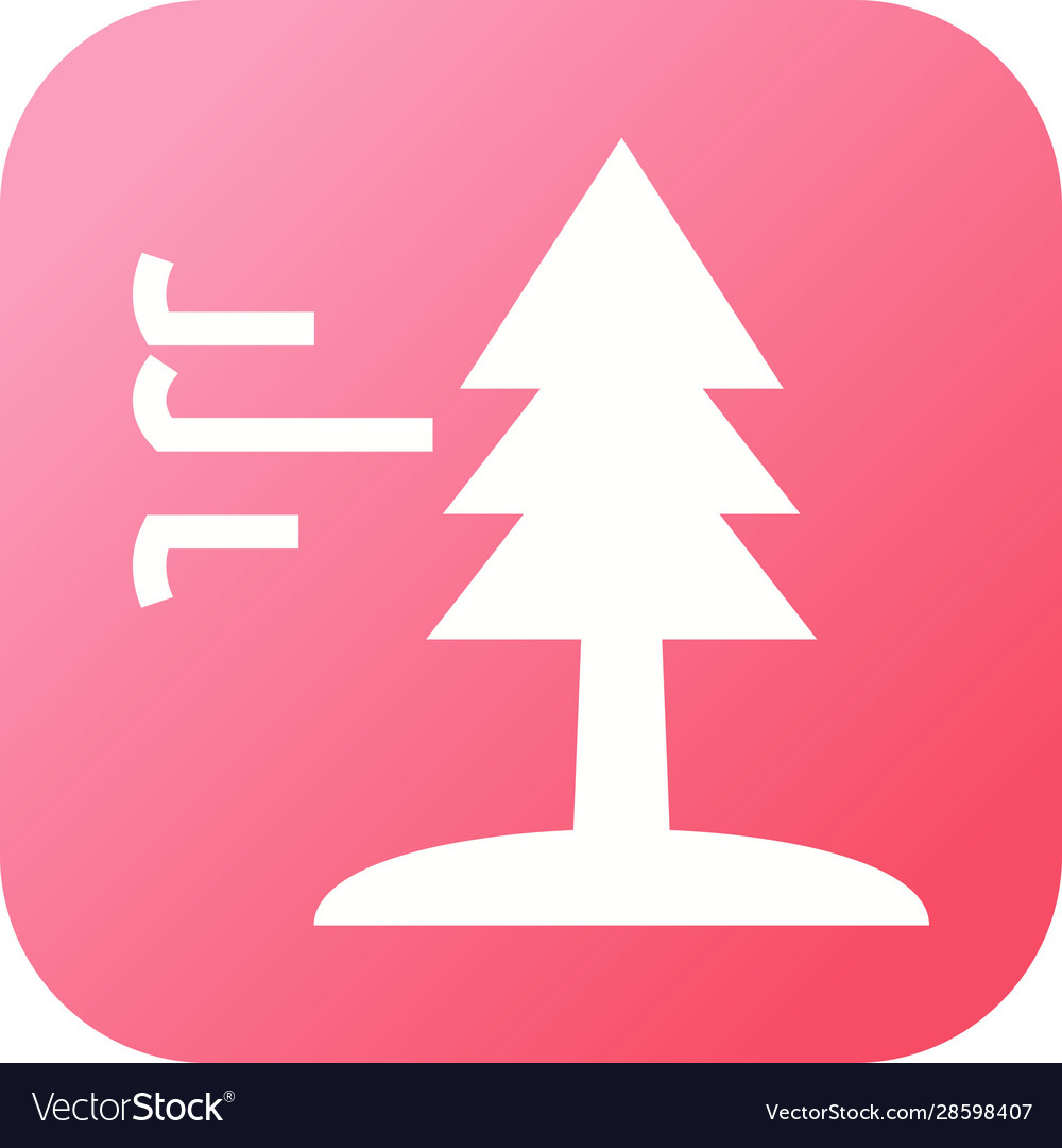 Beautiful tree in wind glyph icon