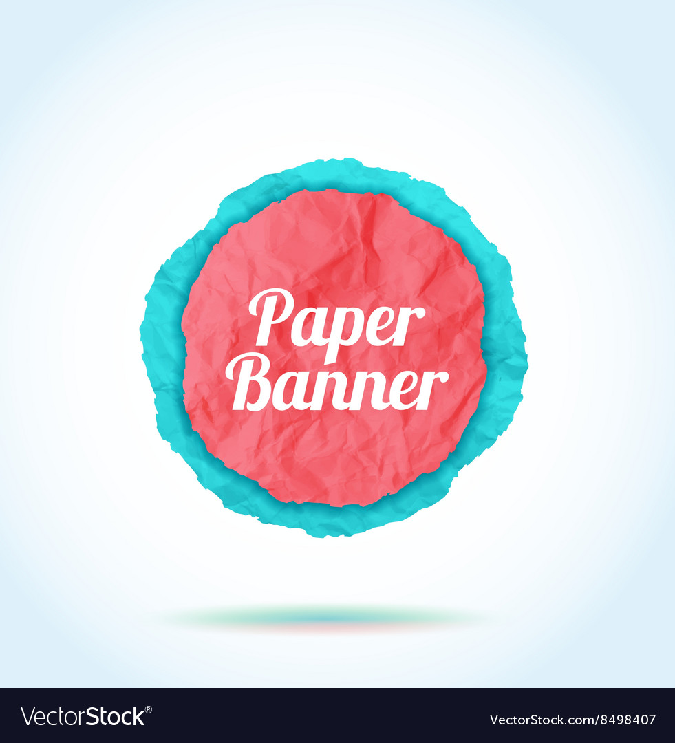 Colorful paper banner background for your text Vector Image