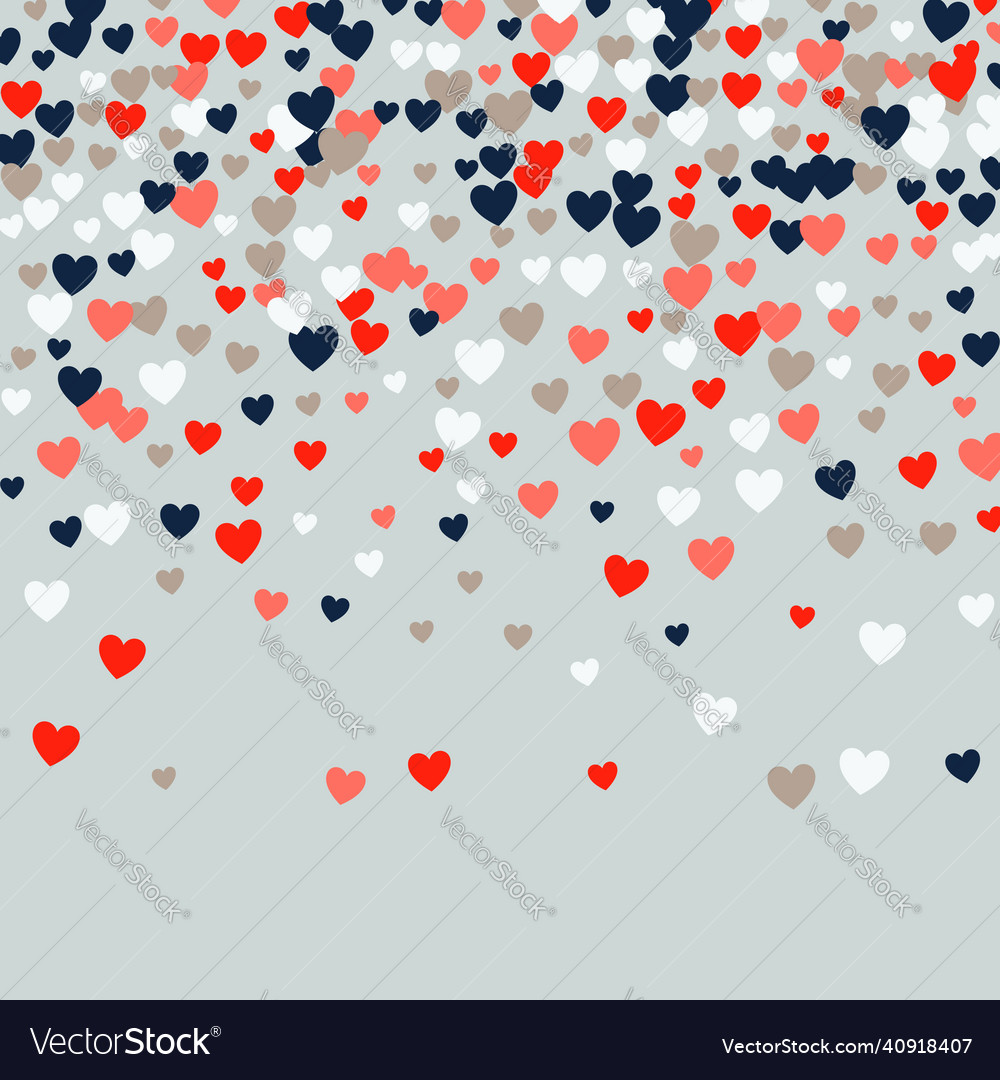 Cute little hearts background different size color