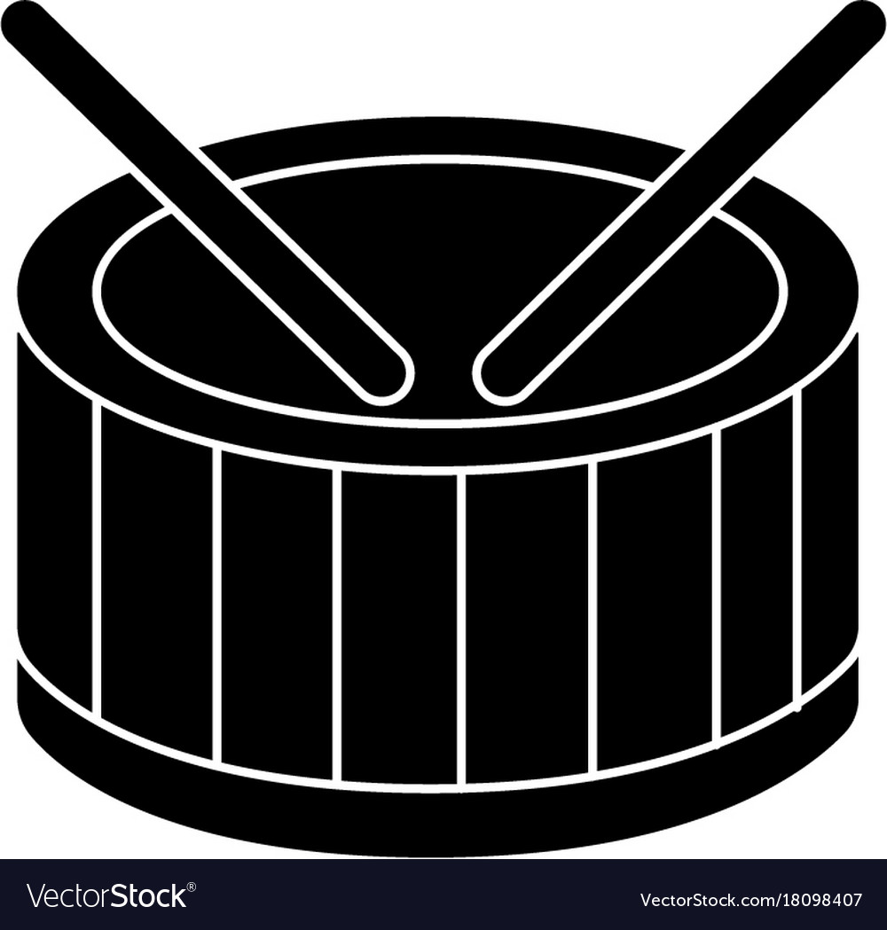 Drums icon black sign Royalty Free Vector Image