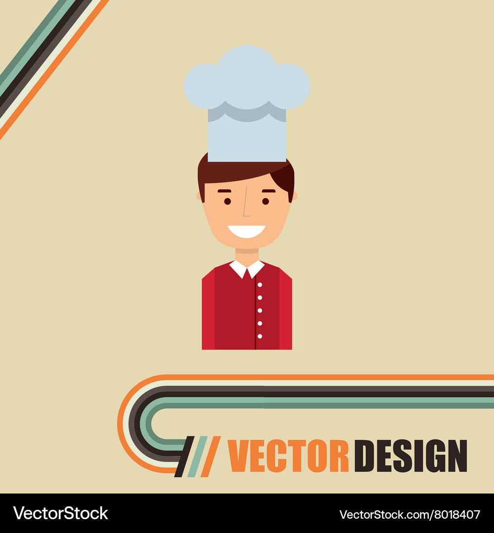 Professional chef design Royalty Free Vector Image