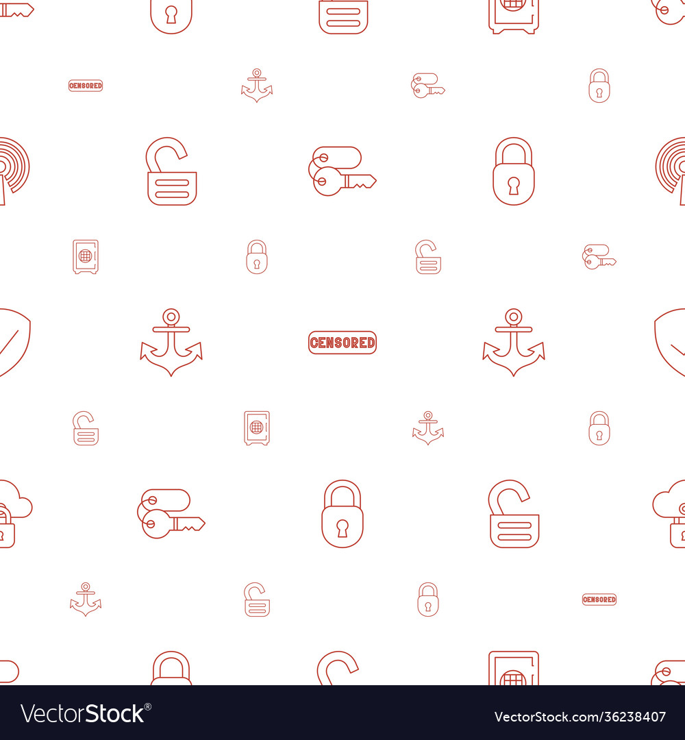 Secure icons pattern seamless white background
