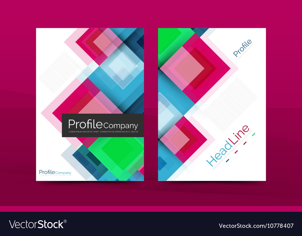 Set of front and back a4 size pages business