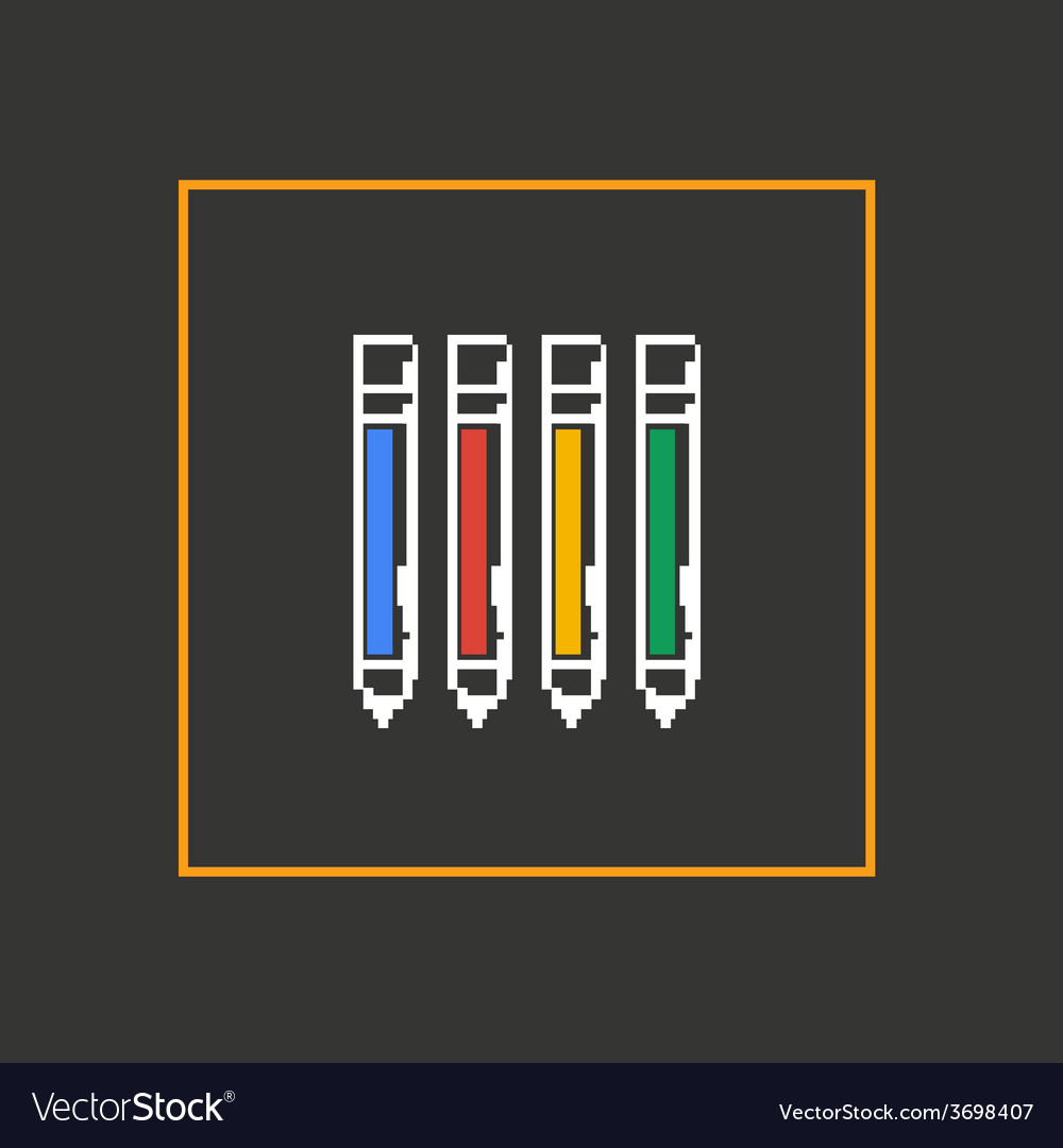 Simple stylish pixel icon handle design