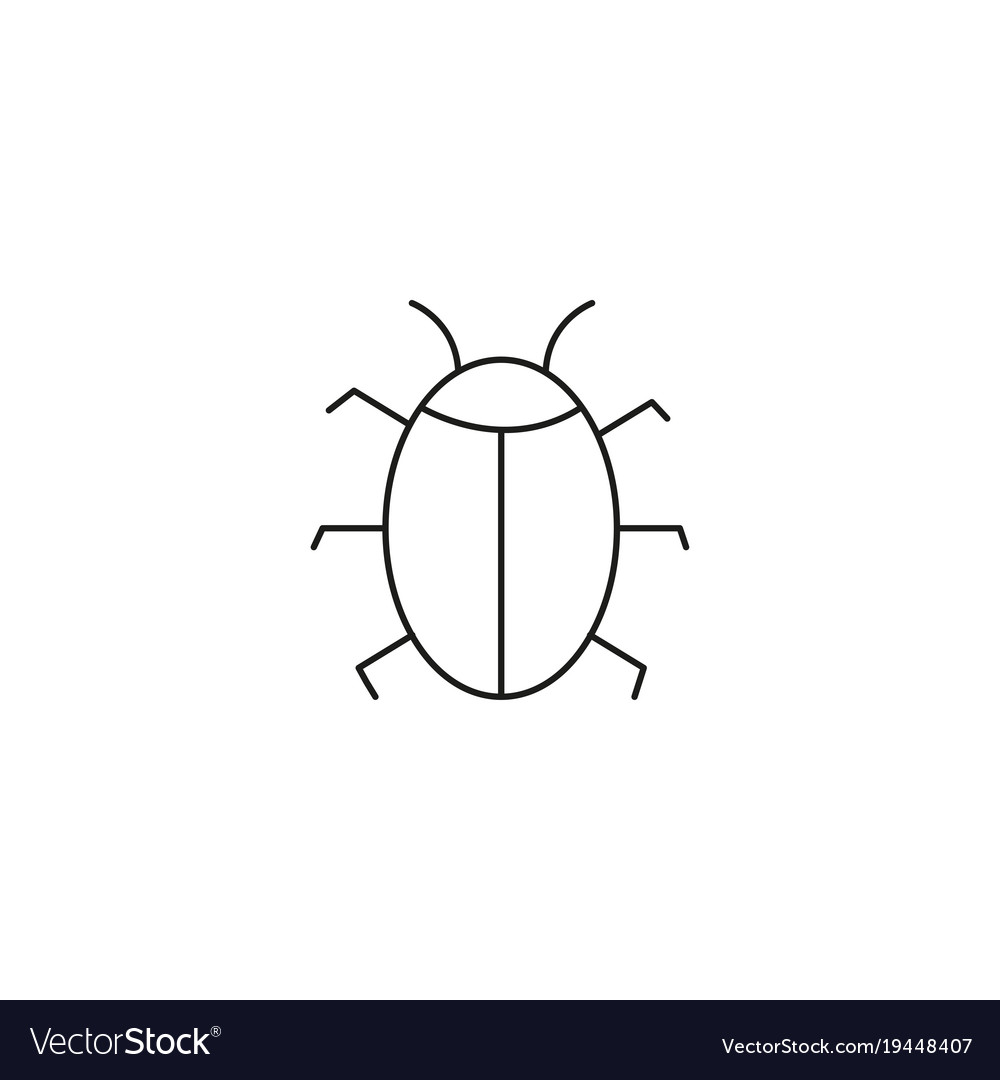 Software bug or program line art icon